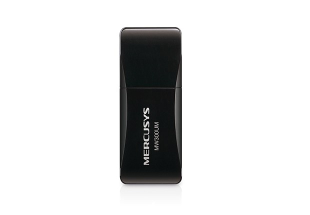 Адаптер Wi-Fi Mercusys MW300UM,USB, черный, rtl