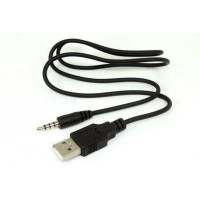 Кабель Jack 3.5"(M)-USB,1.2м,черный,oem