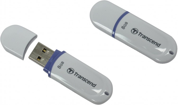 Накопитель USB 2.0 8Гб Transcend JetFlash 330 , белый