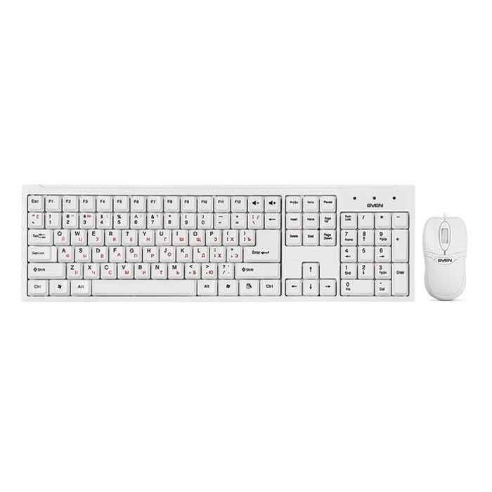 Клавиатура+мышь Sven Standard 310 Combo (SV-03100310UW) белый,USB,rtl