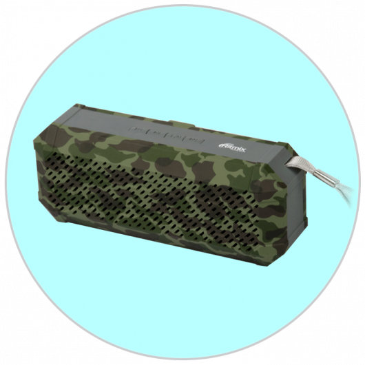 Колонка Bluetooth Ritmix  SP-260B 2.0 6 Вт(2*3Вт),хаки,rtl(коробка)