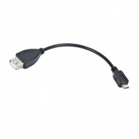 Кабель-адаптер USB AF(OTG)- microUSB,0,15м,Cablexpert A-OTG-AFBM-001,черный,пакет
