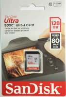 Карта памяти SDXC 128Гб/Class 10/UHS-I,SanDisk Ultra(SDSDUNB-128G-GN6IN)