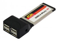 Адаптер AgeStar AS-ECU24 ExpressCard 34mm → USB 2.0 x4 коробочная RTL 7812
