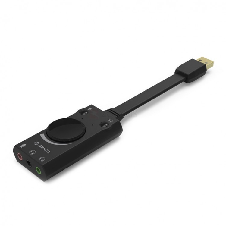 Звуковая карта Orico  SC1 2.0 USB внешняя rtl(коробка) SC1-BK
