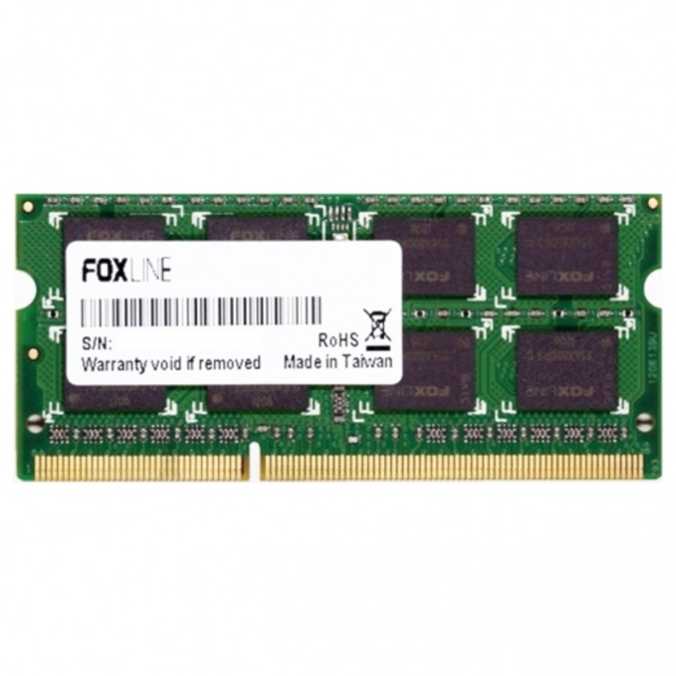 Модуль памяти 8Гб Foxline  FL1333D3SO9-8G DDR3 SODIMM 1333 МГц 10666 Мб/с