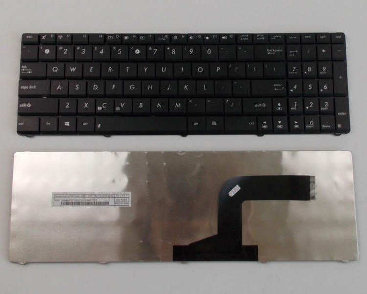 Клавиатура для ноутбука Asus A/F/K/N/P/X Series, русифицированная, MP-07G73US-528, черный, oem (без 