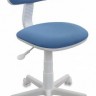 Кресло детское Бюрократ CH-W201NX/26-24, белое/синее, ткань/ткань
