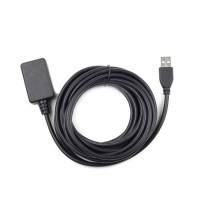 Кабель-удлинитель активный USB(AM)-USB(AF),4.5м,Cablexpert UAE016-Black,черный,пакет