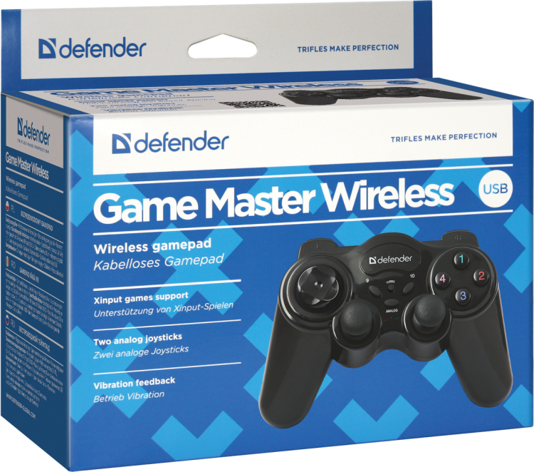 Геймпад беспроводной Defender  Game Master Wireless  черный rtl