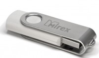 Накопитель USB 2.0 ,4Гб Mirex Color Blade Swivel,белый/серебристый, пластик