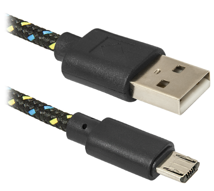 Кабель Defender USB08-03T,USB - micro USB 1м. черный, пакет