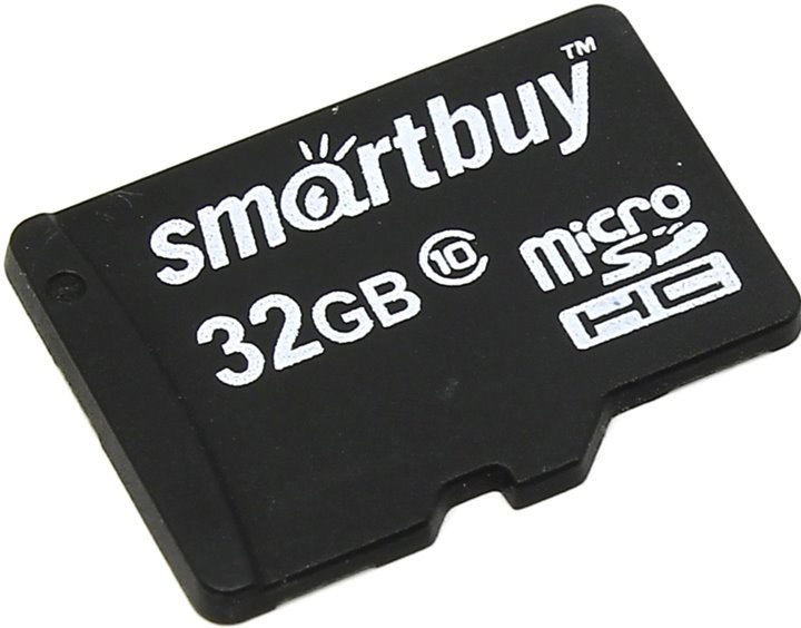 Карта памяти(б/адап.) microSDHC SmartBuy 32Гб/Class 10 (SB32GBSDCL10-00)