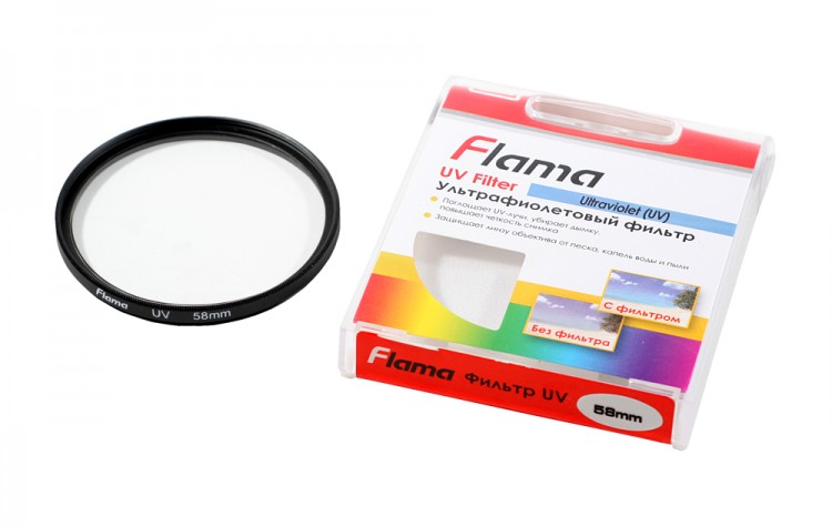 Светофильтр ультрафиолетовый Flama UV, 58 мм