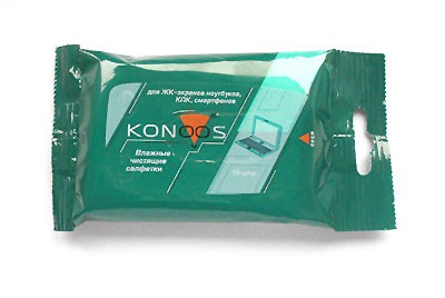 Чистящие салфетки для экранов Konoos KSN-15, 15шт, пакет