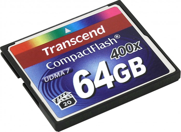 Карта памяти Compact Flash 64Гб/400x,Transcend (TS64GCF400)