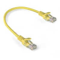 Патч-корд UTP 0,3м 5е Exegate UTP-RJ45-RJ45-5e-0,3M-LSZH-YL, CCA, LSZH 4 пары, желтый