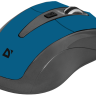 Мышь беспроводная Defender MM-965, синяя, оптическая, 1600dpi, USB(для приёмника), блистер