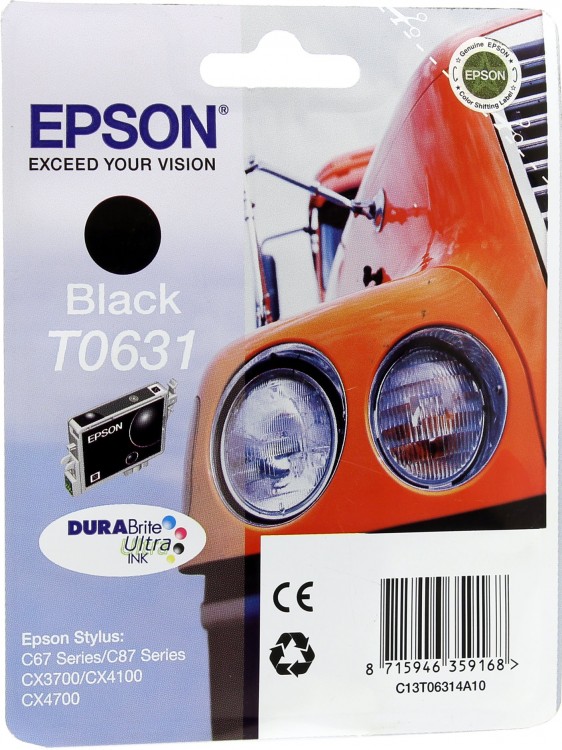 Картридж Epson T0631 черный (black) (Оригинал)  C13T06314A10