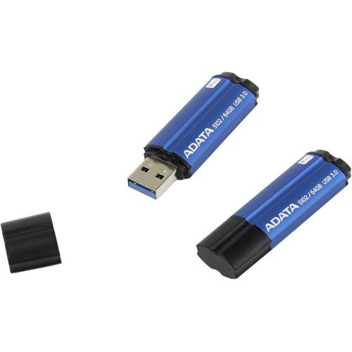 Накопитель USB 3.0, 64Гб Adata Elite S102 Pro AS102P-64G-RBL,синий, металл
