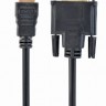 Кабель HDMI(M)-DVI-D Single link,1.8м,Cablexpert CC-HDMI-DVI-6,черный,пакет