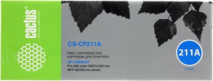 Картридж для HP,CF211A,Cactus,голубой (cyan),1,8K,LJ M251/N/NW M276/N/NW