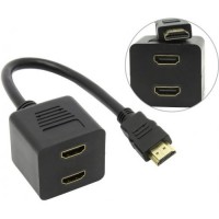 Разветвитель HDMI(M)?2*HDMI(F),0,25м,Espada EHDMIM2xHDMIF25,черный,пакет