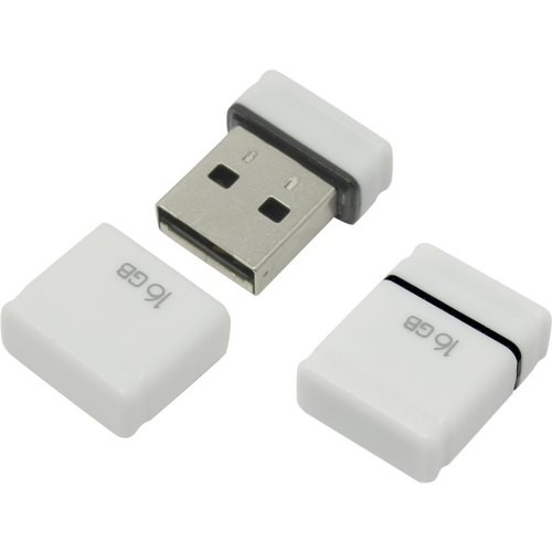 Накопитель USB 2.0, 16Гб Qumo nanoDrive QM16GUD-NANO-W,белый, пластик