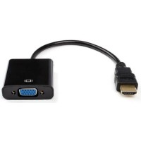 Кабель-адаптер HDMI(M) - VGA(F),0,1м,Atcom AT1013,черный,пакет