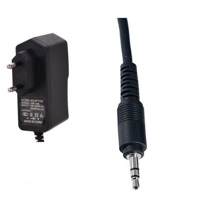Зарядное устройство PowerMan TSA-257, 6В/0.3А для jack 3.5(M), черное, oem