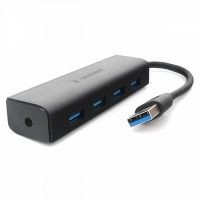 Концентратор USB Gembird UHB-C354 4 порта USB 3.0, черный, rtl