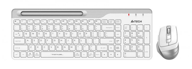 Комплект клавиатура+мышь б/п A4Tech Fstyler FB2535C белый,Bluetooth+USB,rtl