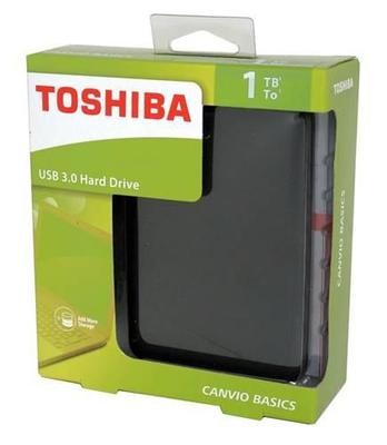 Накопитель внешний HDD 2.5" 1Тб Toshiba Canvio Basics HDTB310EK3AA 8Мб 5400 об/мин,черный,rtl