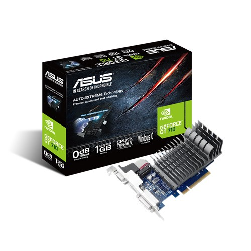 Видеокарта Asus 710-1-SL NVidia GeForce GT710 954МГц PCI-E 2.0 1Гб 1800МГц 64 бит DVI-D,HDMI,VGA 