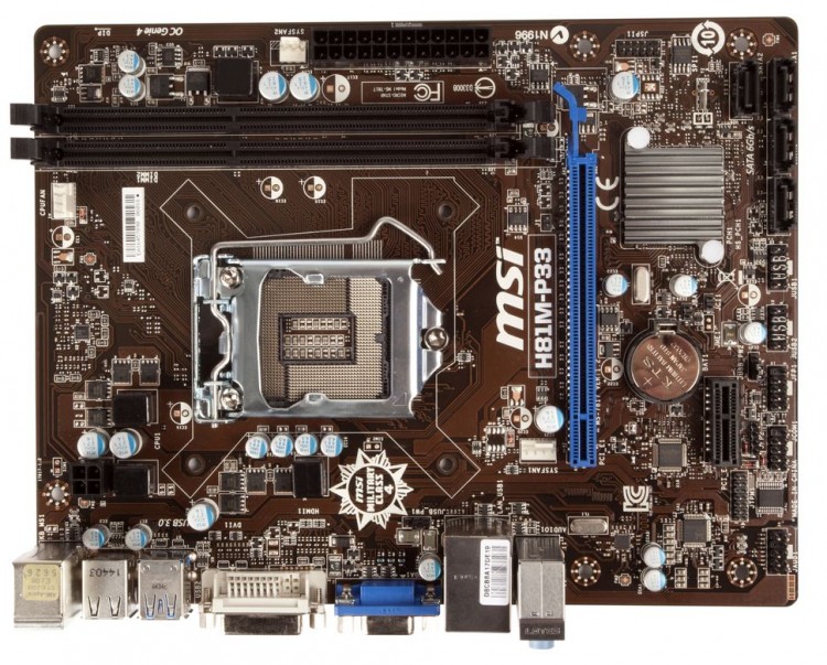 Материнская плата MSI Military Class 4 H81M-P33 LGA1150 DDR3 MicroATX