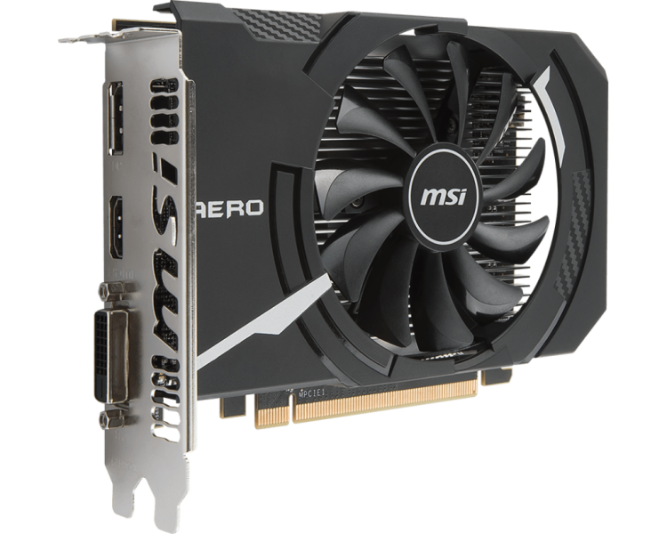 Видеокарта MSI AERO ITX 4G OC AMD Radeon RX 560 1295МГц PCI-E 3.0 4Гб 7000 МГц  128бит DVI-D, HDMI, Display Port 