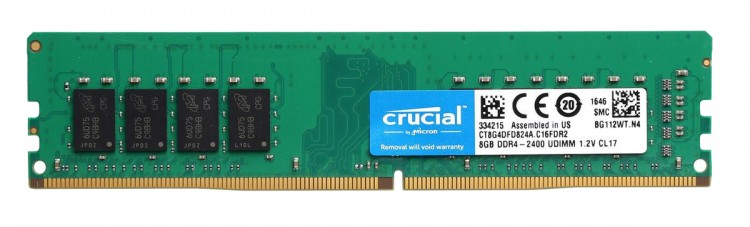 Модуль памяти 8Гб Crucial CT8G4DFD824A DDR4 DIMM 2400 МГц 19200 Мб/с