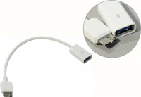 Кабель-адаптер USB AF(OTG)- microUSB 9pin,0,1м,Vcom CU304,белый,пакет