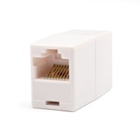 Адаптер проходной Atcom AT2001, RJ45-RJ45,белый, oem