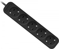 Сетевой удлинитель Defender M518 вилка Евро, 5 розеток, кабель 1,8м. черный, rtl