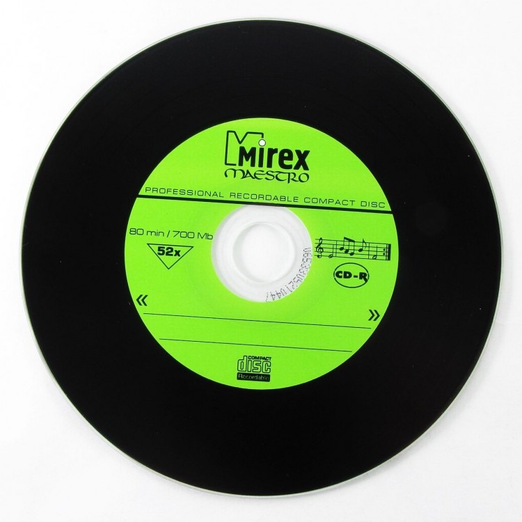 Диск CD-R Mirex Maestro 700Мб 52x 1шт, под винил, oem