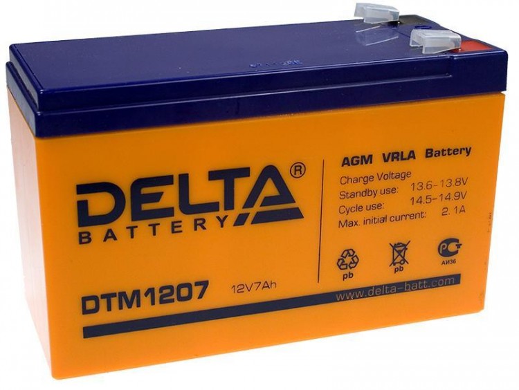Батарея ИБП Delta DTM 1207 12В, 7,2Ач