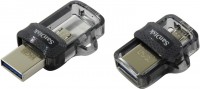 Накопитель USB 3.0/microUSB, 16Гб SanDisk Ultra Dual SDDD3-016G-G46,черный, пластик