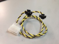 Кабель-адаптер Molex 2pin(M)→2*2pin,0,3м,oem