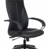 Кресло руководителя Бюрократ CH-608/ECO/BLACK, черное, искусственная кожа/искусственная кожа