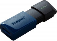 Накопитель USB 3.2, 64Гб Kingston Data Traveller Exodia M DTXM/64GB,черный/синий, пластик