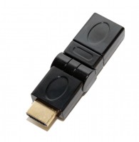 Адаптер поворотный HDMI(F)-HDMI(M),5bites HH1004G,черный,пакет