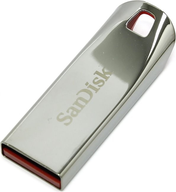 Накопитель USB 2.0, 16Гб SanDisk Cruzer Force SDCZ71-016G-B35,серебристый, металл