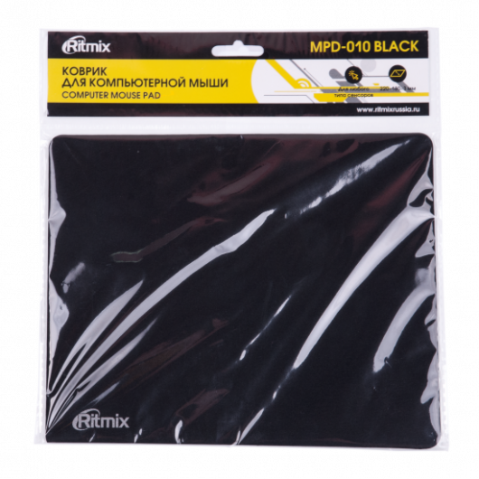 Коврик Ritmix  MPD-010 (31230) черный , пакет