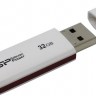 Накопитель USB 2.0, 32Гб Silicon Power LuxMini 320 SP032GBUF2320V1W,белый, пластик
